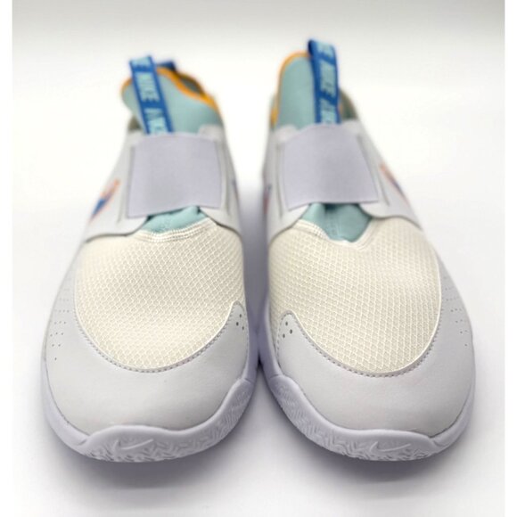 Nike Slip-On Kids Sneakers White/Blue/Orange Size 7Y Breathable Mesh Athletic Sh - Picture 2 of 7